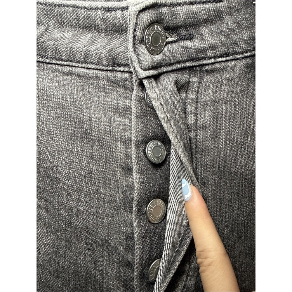 H&M Jeans Womens 4 Black Straight Denim Dark Wash Casual - Picture 6 of 8